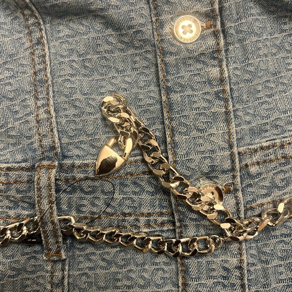 Guess Denim Button-Front Mini Dress - Picture 6 of 10